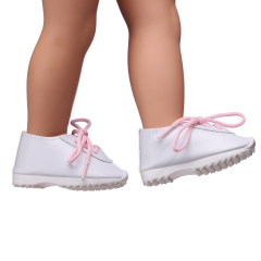 Pink & white sports shoes