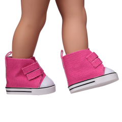 Pink canvas shoes