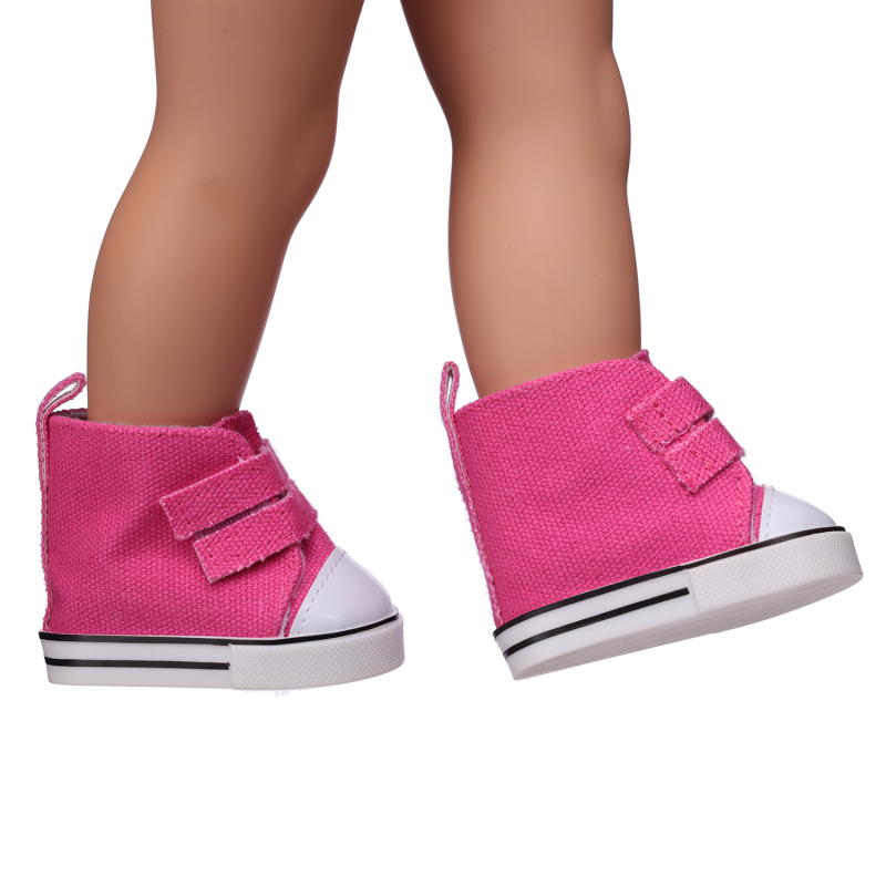 Pink canvas shoes