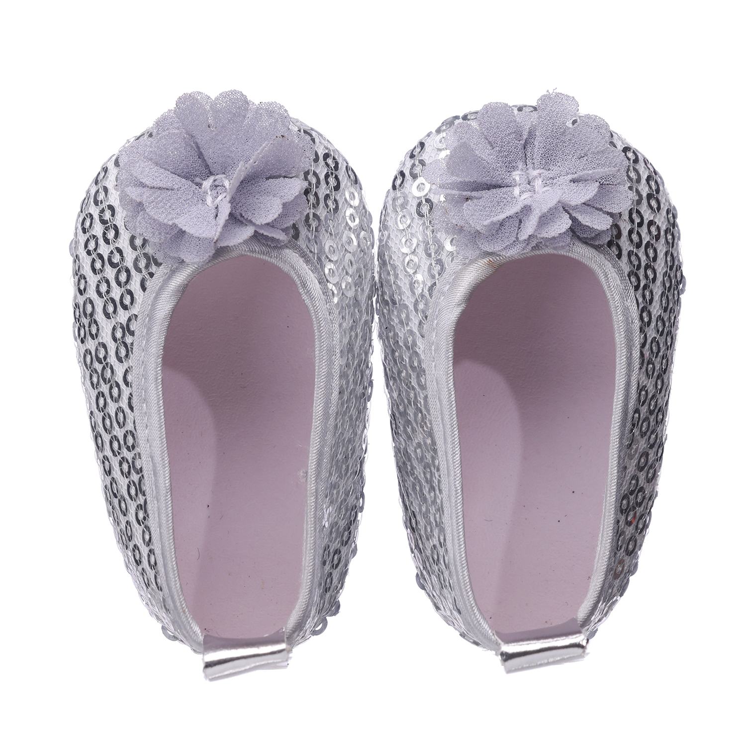 Silver glitter shoes