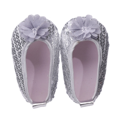 Silver glitter shoes