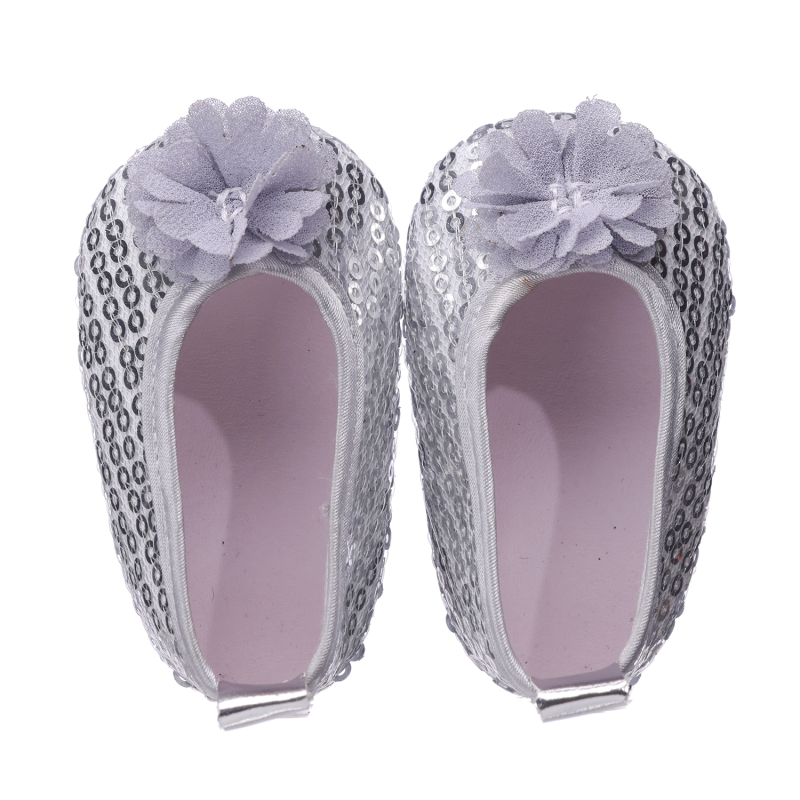 Silver glitter shoes