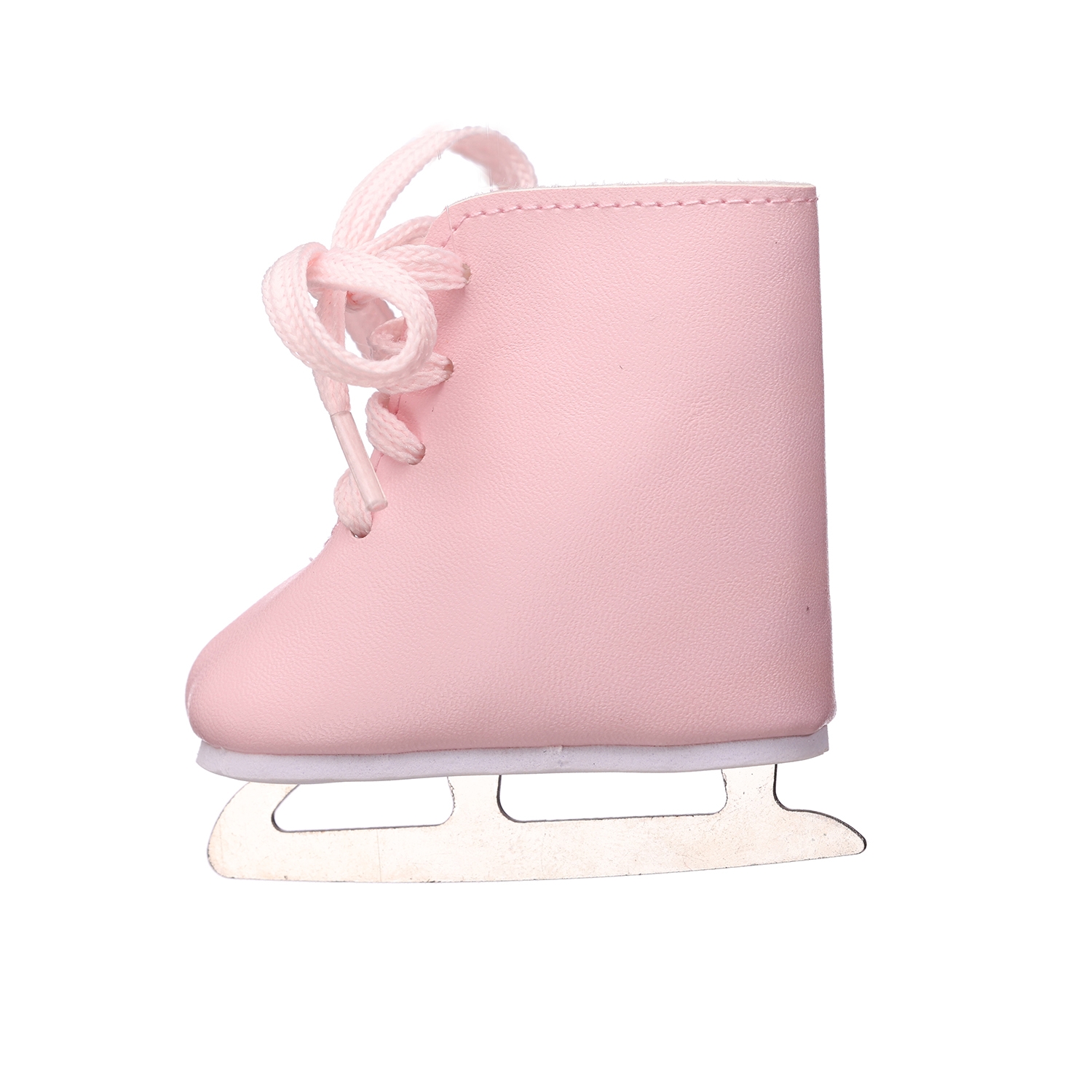 Pink ice skating shoes