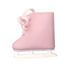 Pink ice skating shoes