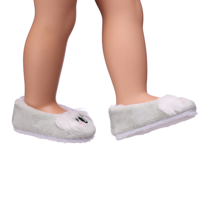 Grey koala bear slippers