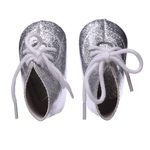 Silver skate boots