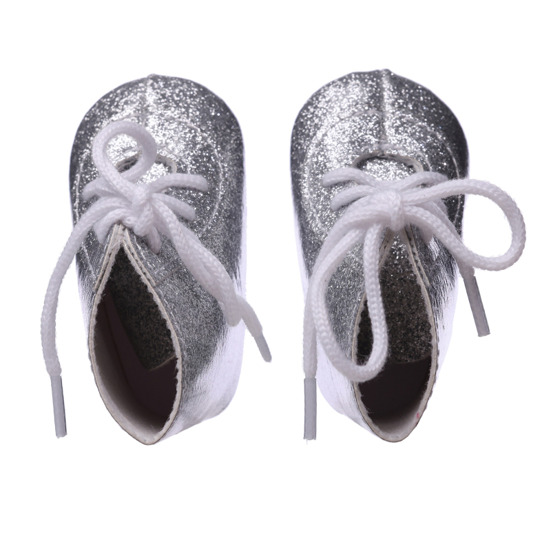 Silver skate boots