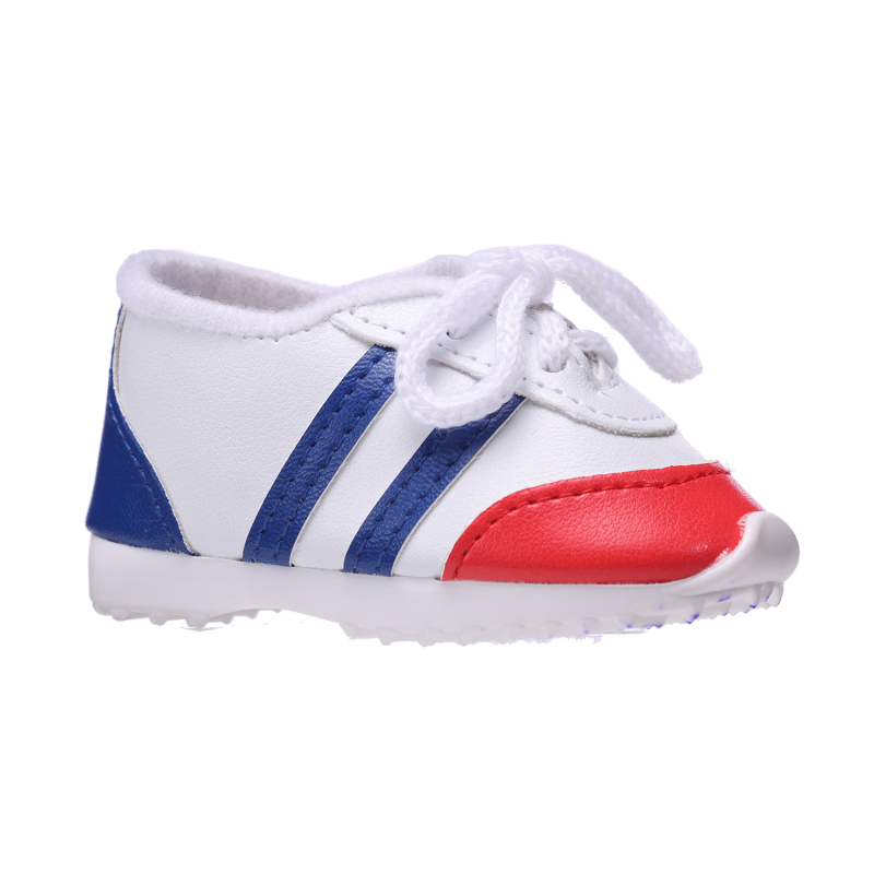 Red and blue sneakers