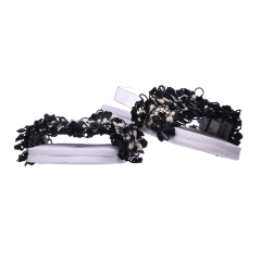 Black lace sandals