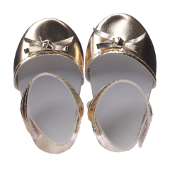 Gold PU covered shoes