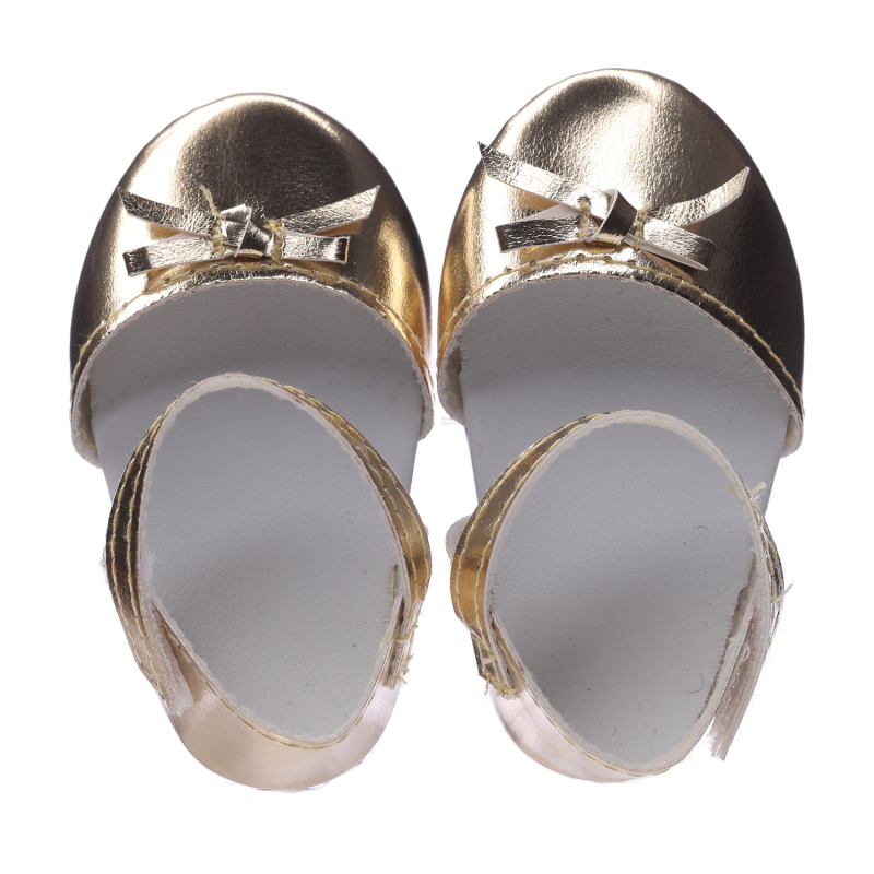 Gold PU covered shoes