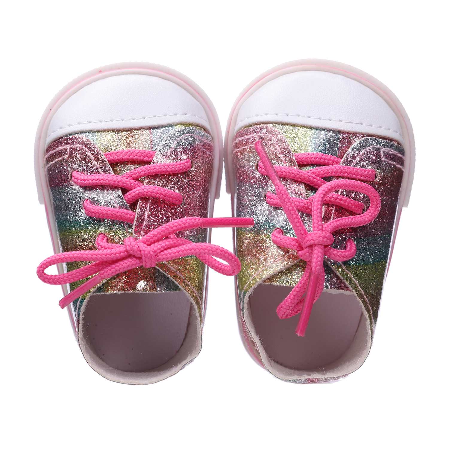 Colorful PU pink shoelaces shoes