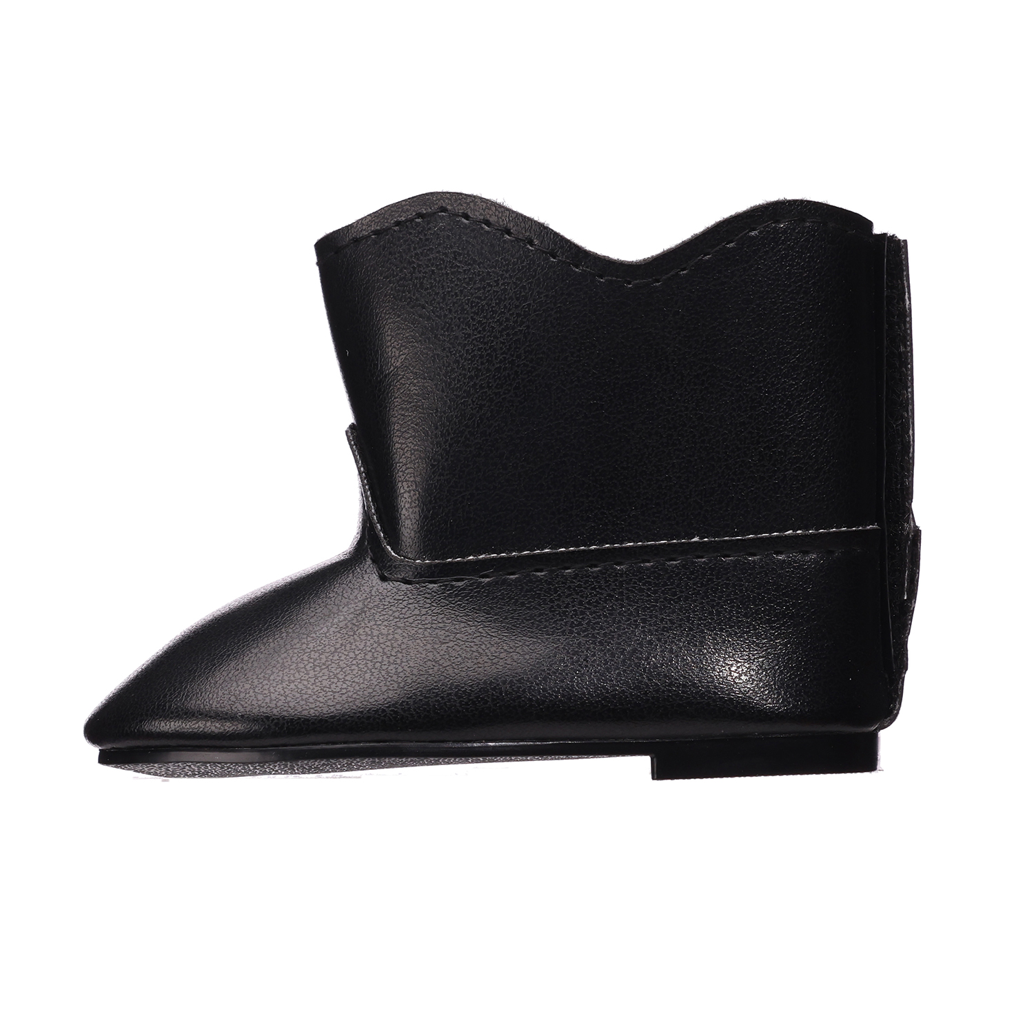 Black PU pointed boots