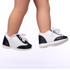 Black & white sports shoes