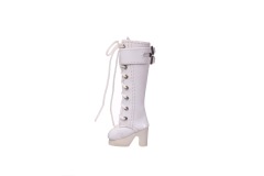 White PU boots
