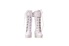 White PU boots