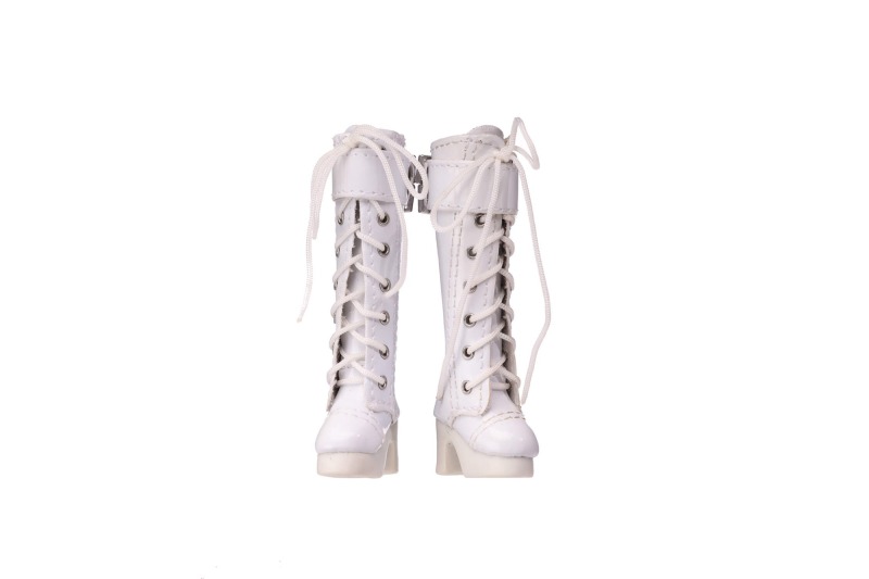 White PU boots