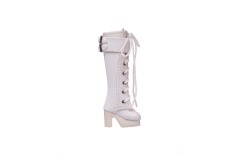 White PU boots