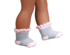 gray doll socks for 18inch doll
