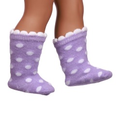purple doll socks for 18inch doll
