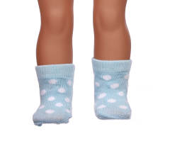 blue doll socks for 18inch doll