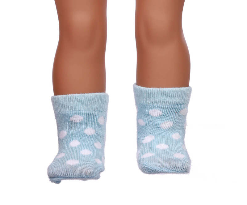 blue doll socks for 18inch doll