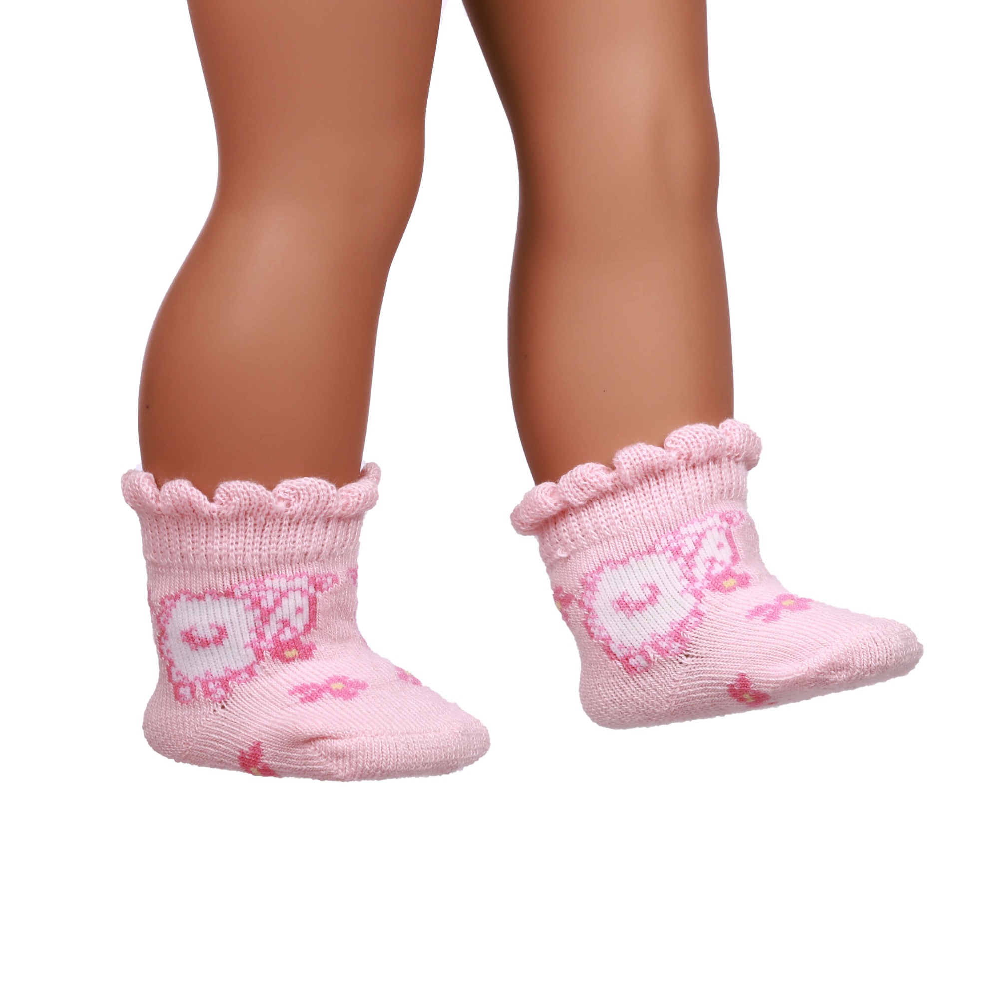 Pink doll socks for 18inch doll