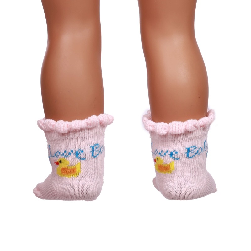 Pink doll socks for 18inch doll