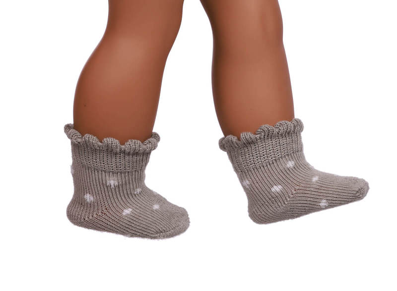 gray doll socks for 18inch doll