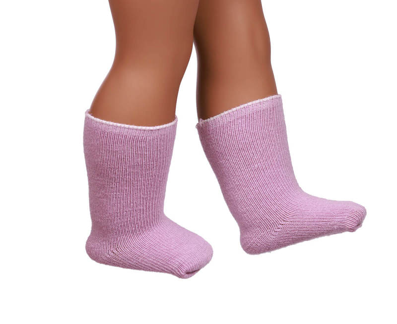 purple doll socks for 18inch doll