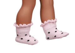 pink doll socks for 18inch doll