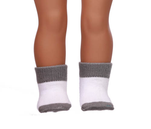 gray doll socks for 18inch doll