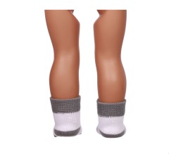 gray doll socks for 18inch doll