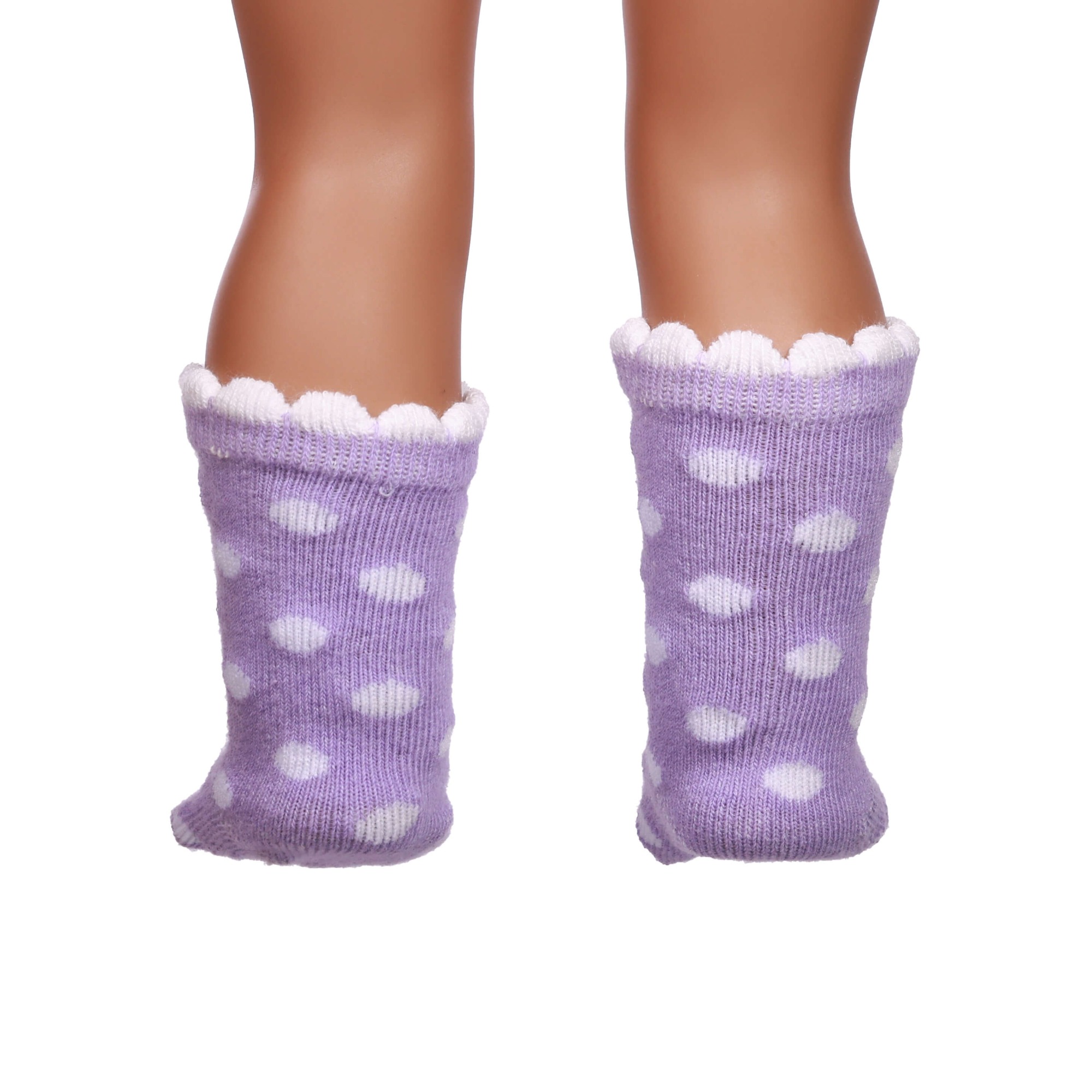 purple doll socks for 18inch doll