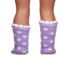 purple doll socks for 18inch doll