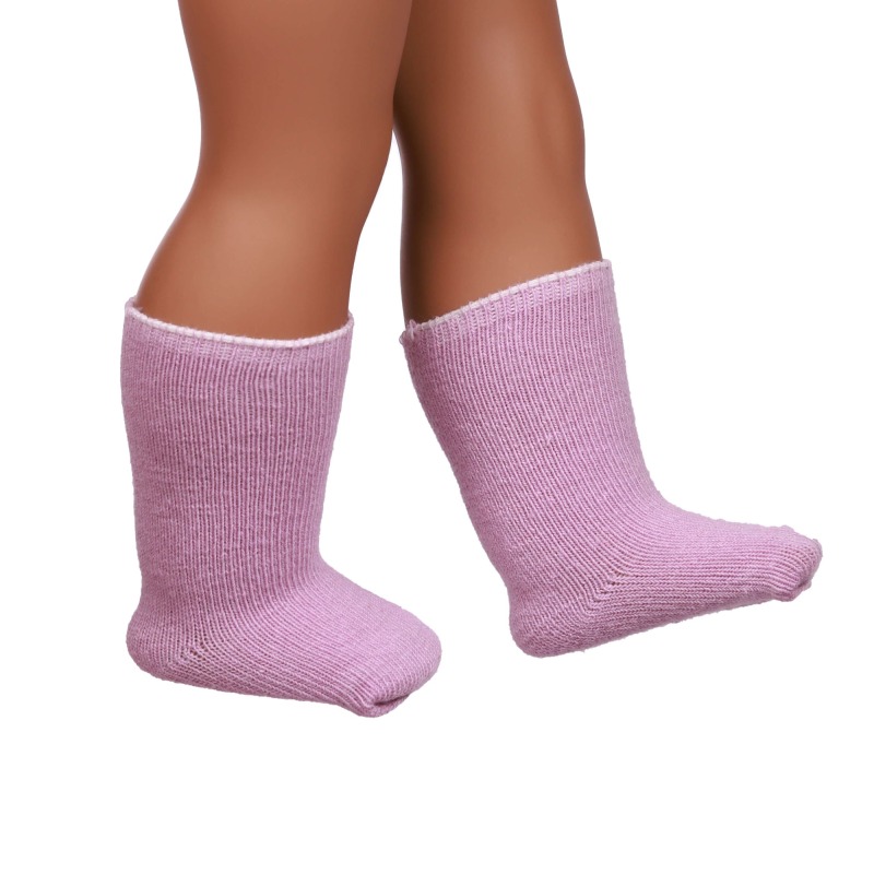 purple doll socks for 18inch doll