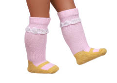 pink doll socks for 18inch doll