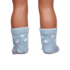 blue doll socks for 18inch doll