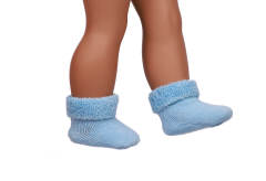 blue doll socks for 18inch doll