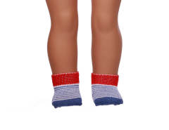 blue doll socks for 18inch doll