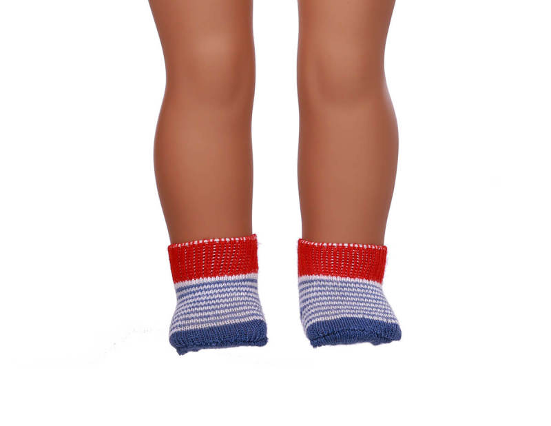 blue doll socks for 18inch doll