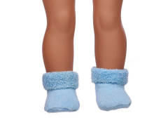 blue doll socks for 18inch doll