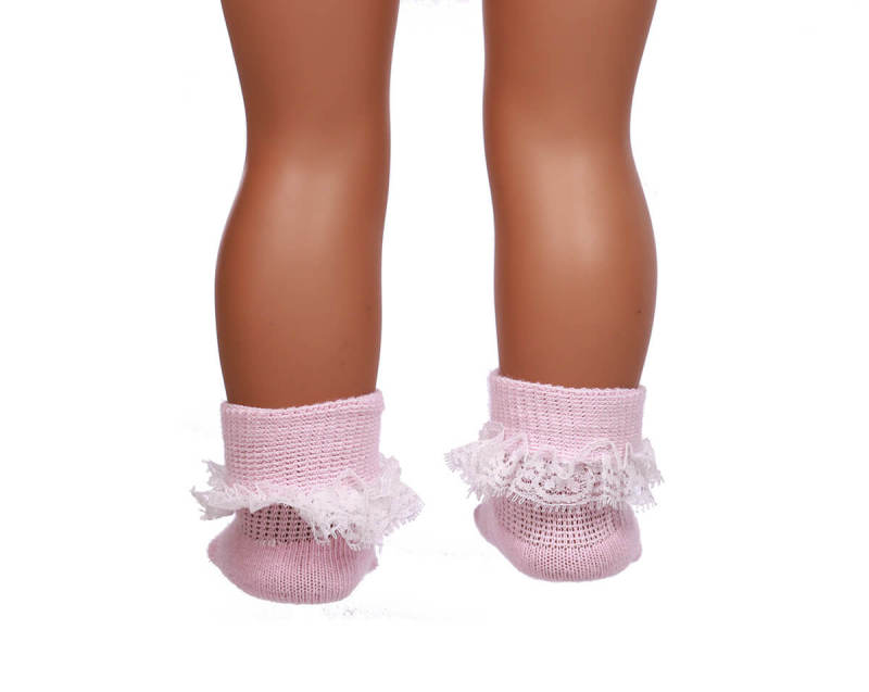 pink doll socks for 18inch doll