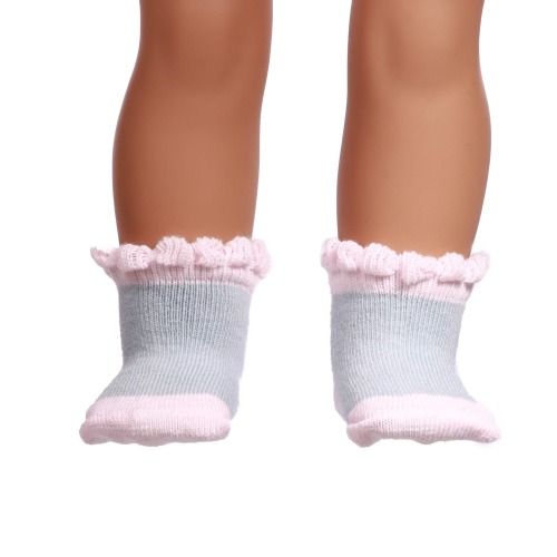 pink doll socks for 18inch doll
