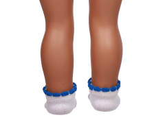 blue doll socks for 18inch doll