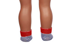 blue doll socks for 18inch doll