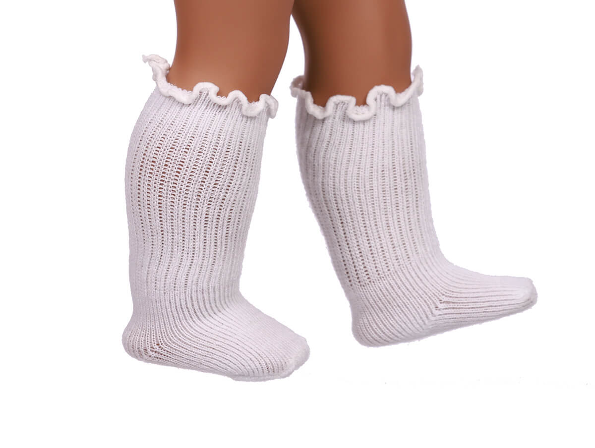 white doll socks for 18inch doll