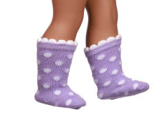 purple doll socks for 18inch doll