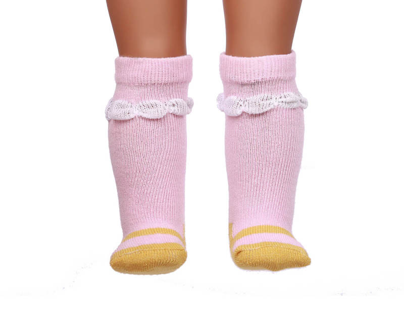 pink doll socks for 18inch doll