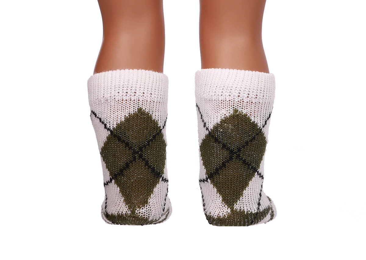 purple doll socks for 18inch doll
